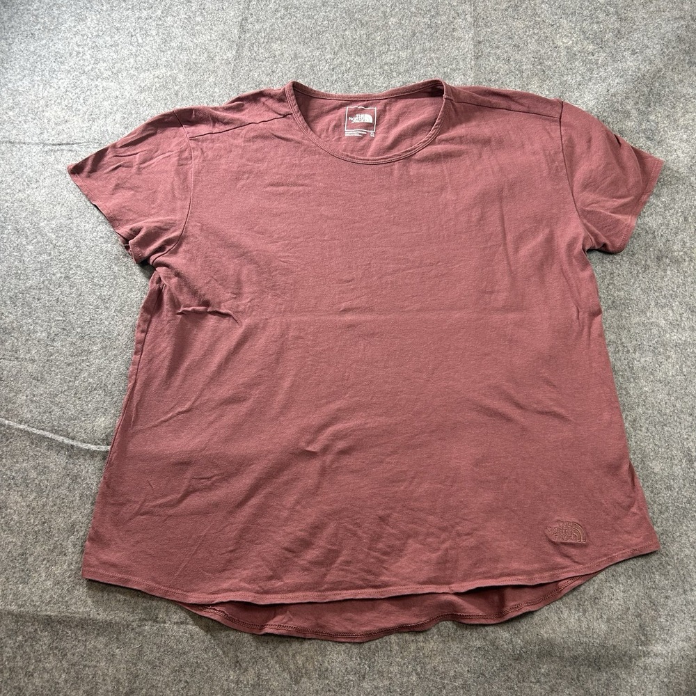 The North Face Shirt Womens XL Mauve Pink Cotton Tee Outdoor Hiking Camping